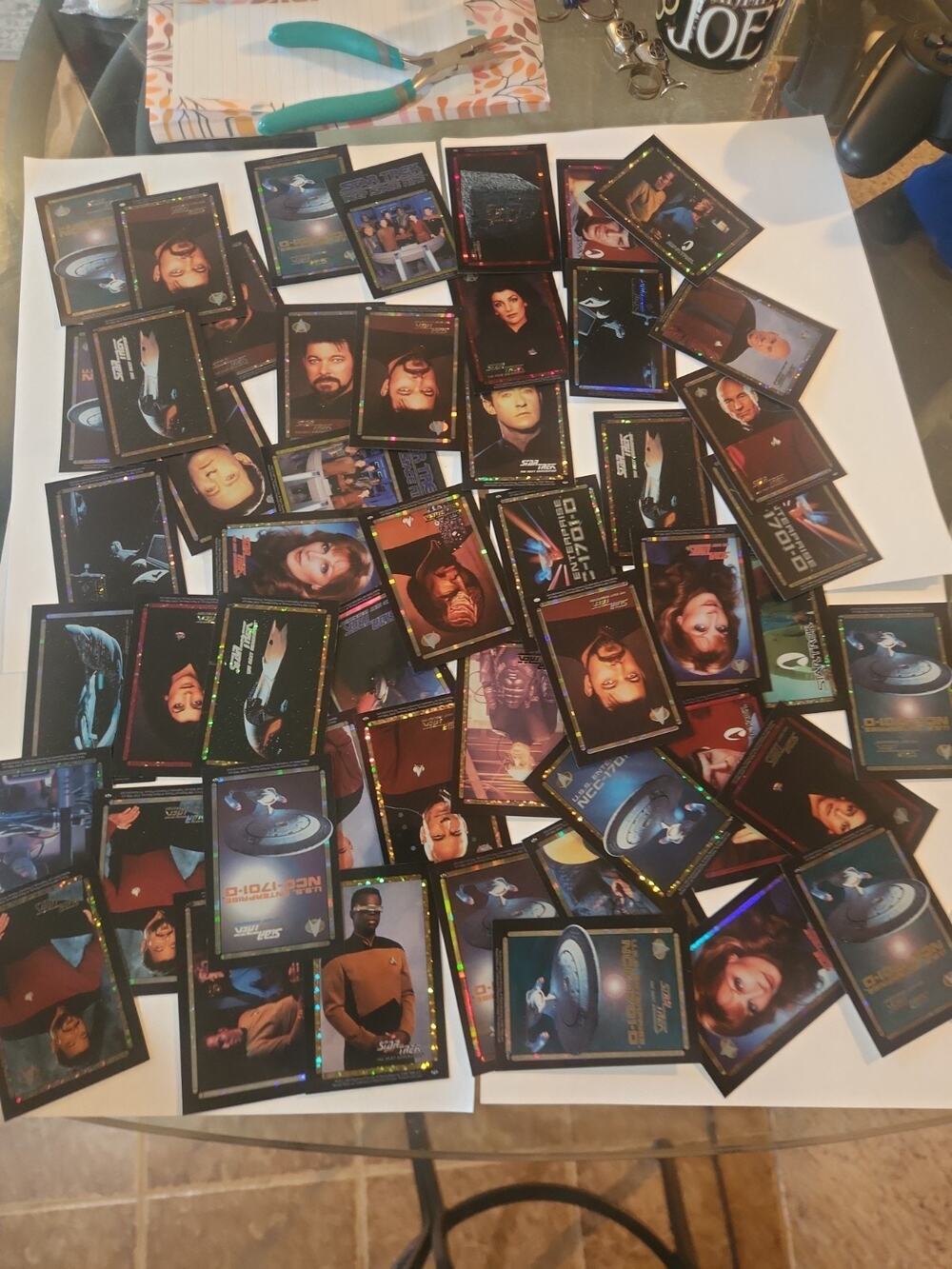 LOT OF 50 1996 90s STAR TREK VENDING MACHINE STICKER PRISM PICARD SPACESHIP